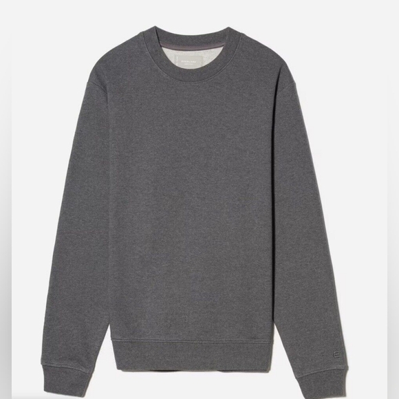 Everlane Sweatshirt Mens Grey Track Pullover Uniform Heathered Crewneck - Picture 1 of 13